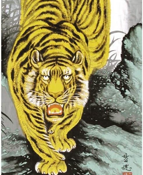 極上山水 龍虎之図幟 | 株式会社徳永こいのぼり 徳永鯉 節句のぼり 龍虎